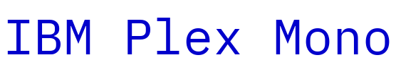 IBM Plex Mono 字体